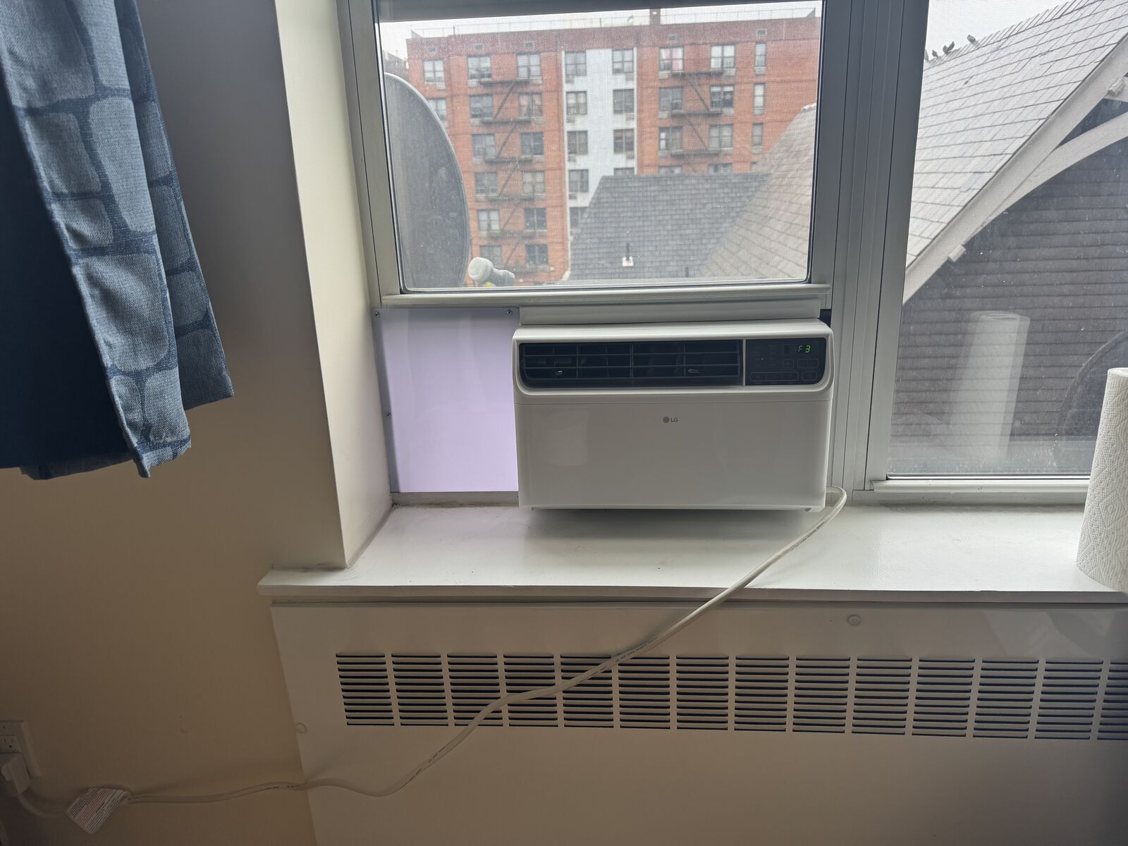 White plexiglass AC installation 6