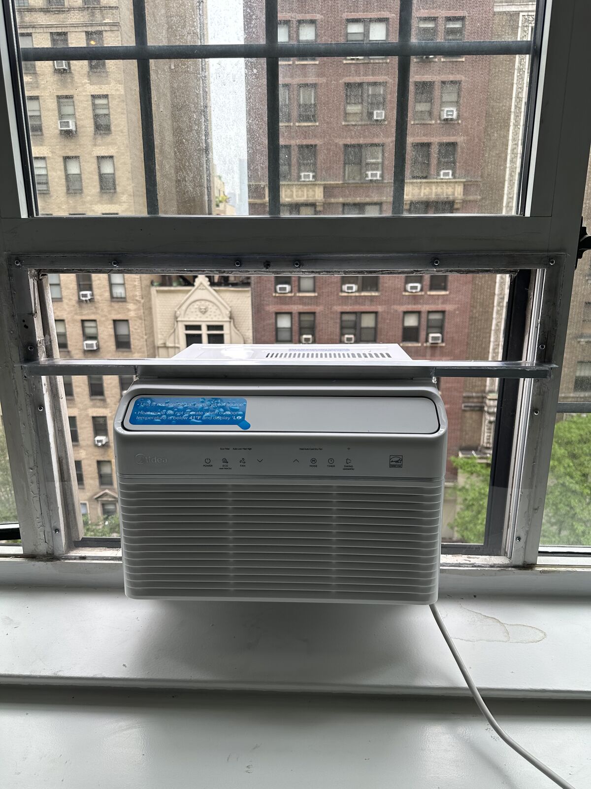 Clear plexiglass AC installation 3