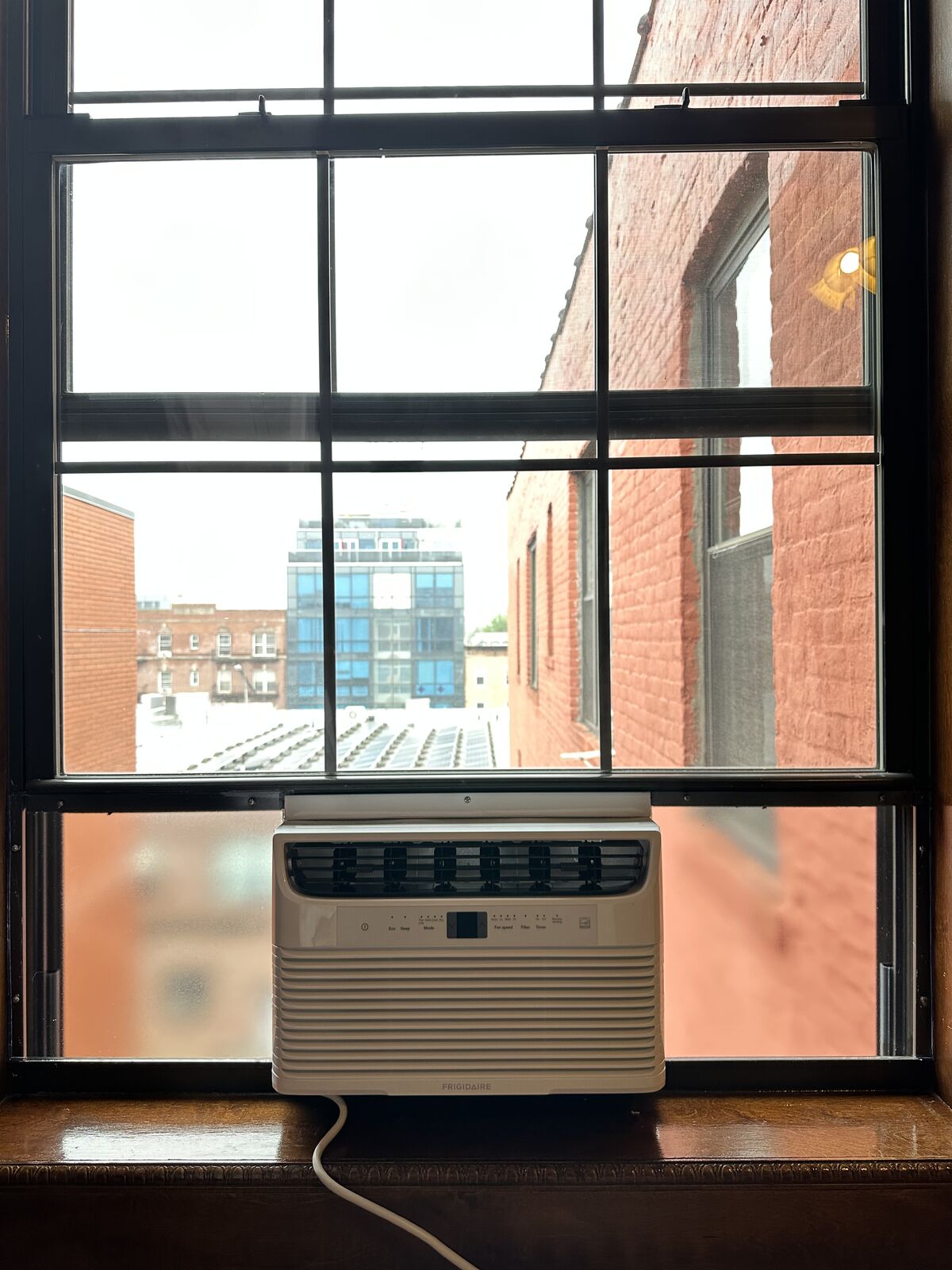 Frosted plexiglass AC installation 1