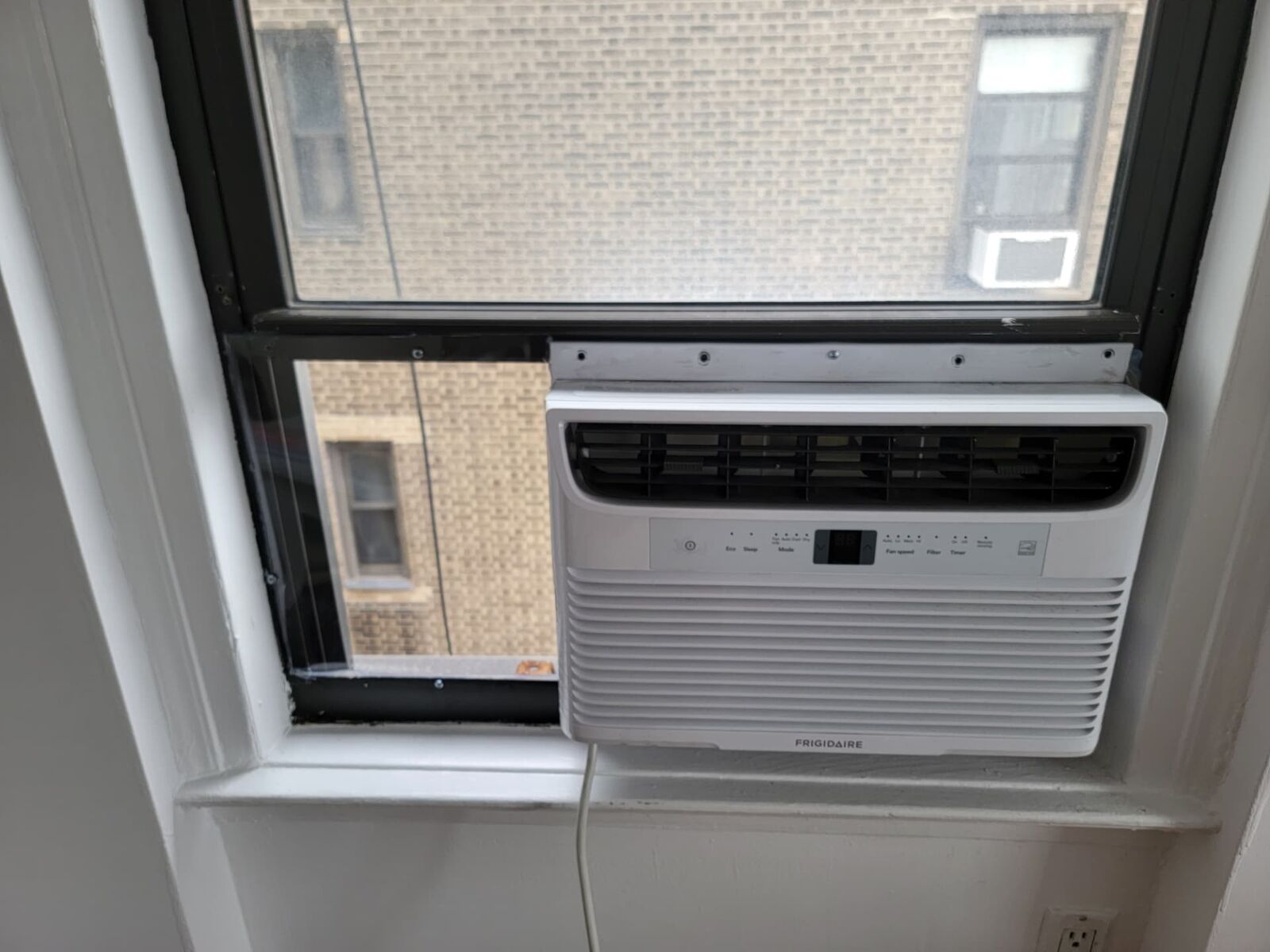 Clear plexiglass AC installation 7