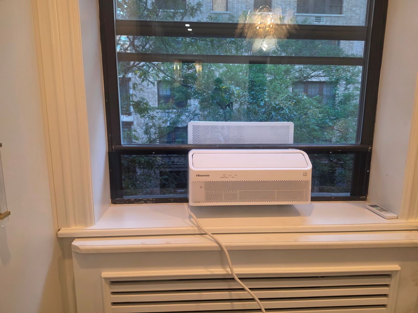 Tinted plexiglass AC installation 5