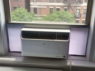White plexiglass install