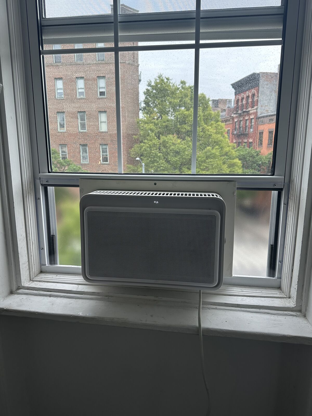 Frosted plexiglass AC installation 6