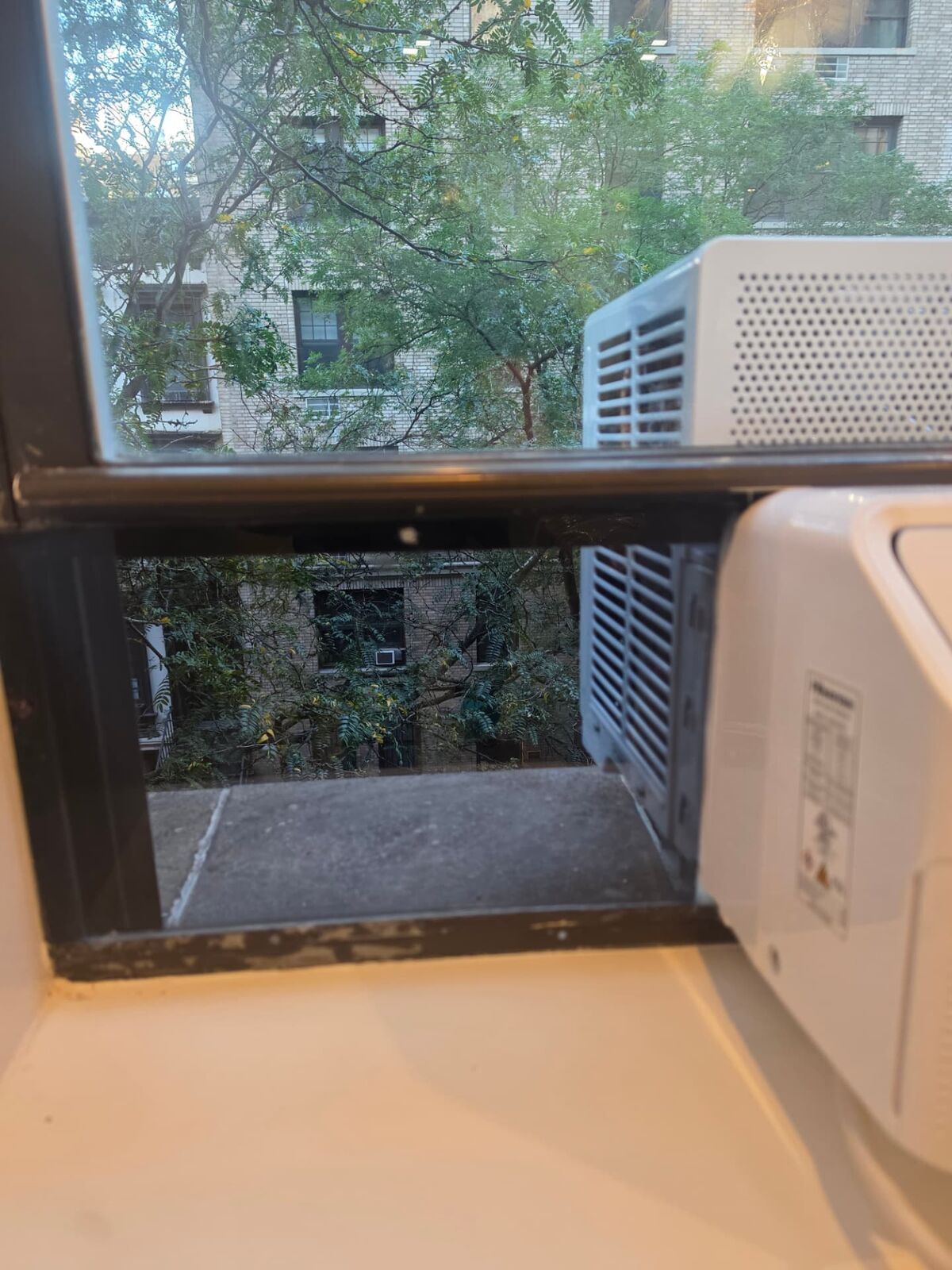 Tinted plexiglass AC installation 4