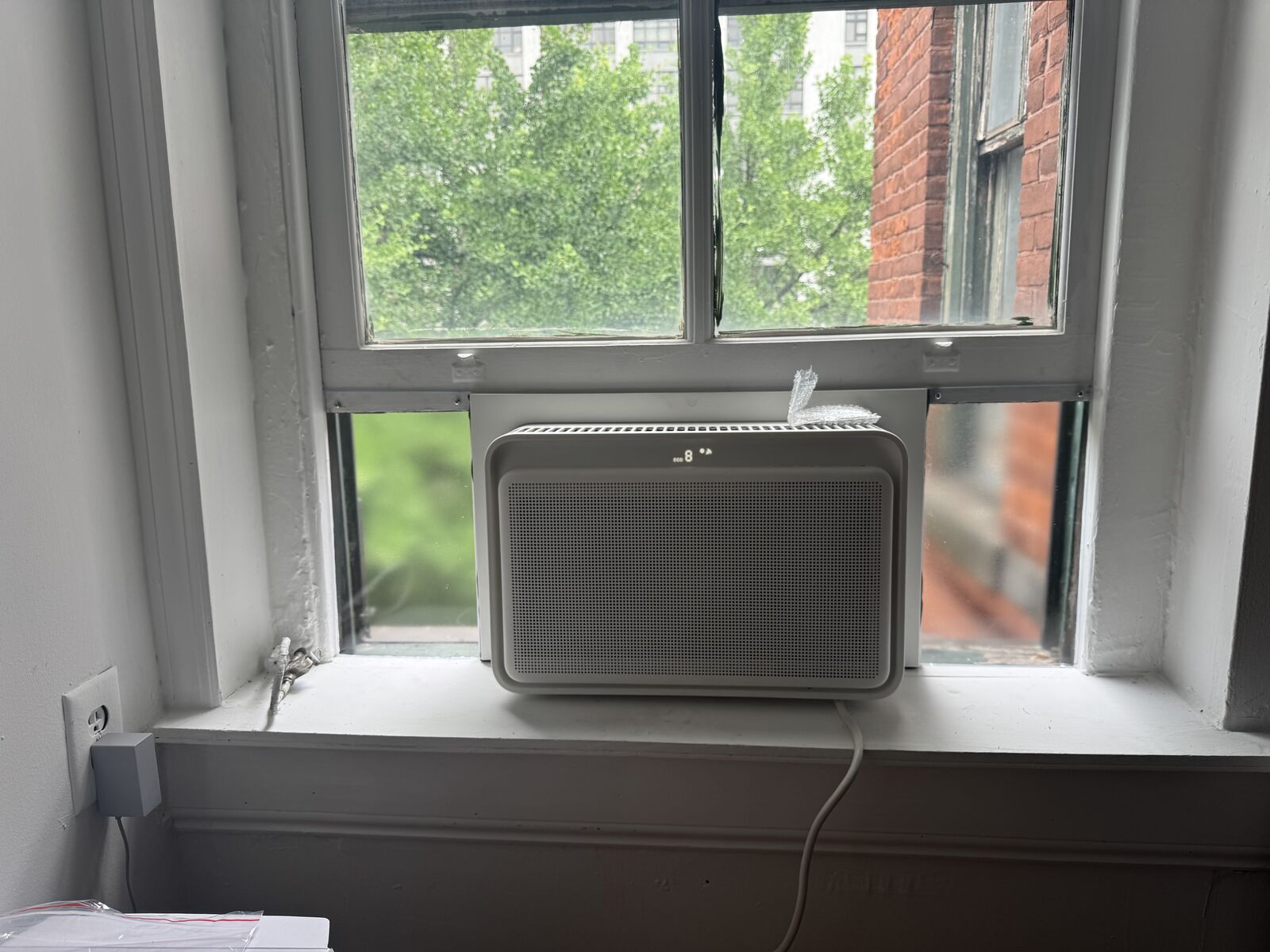 Frosted plexiglass AC installation 5