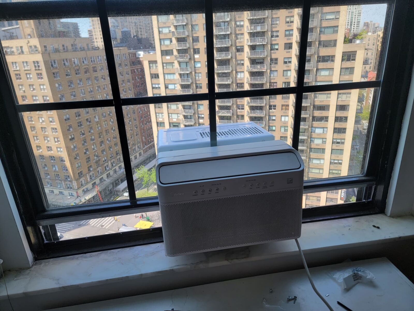 Clear plexiglass AC installation 5