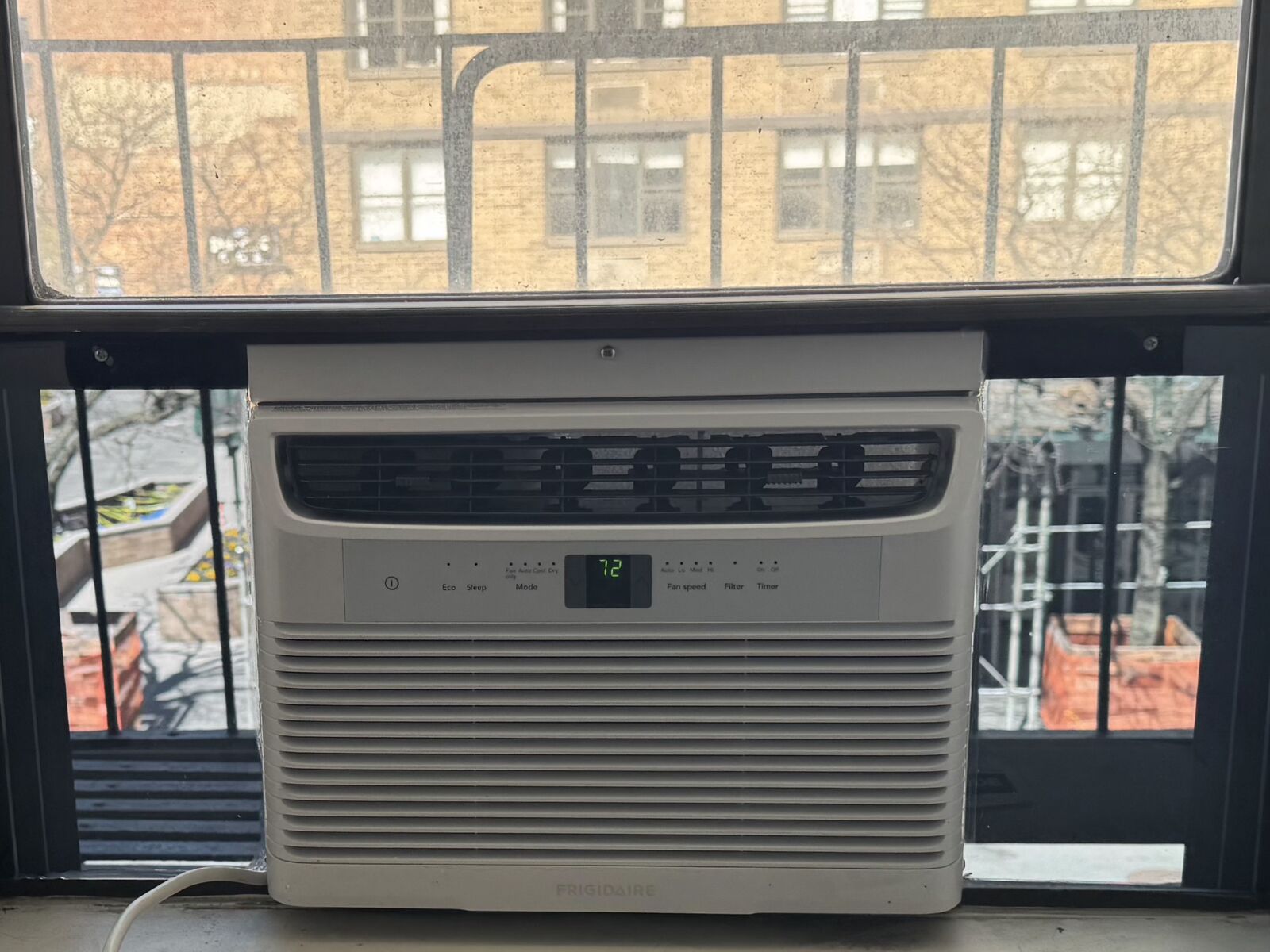 Tinted plexiglass AC installation 2