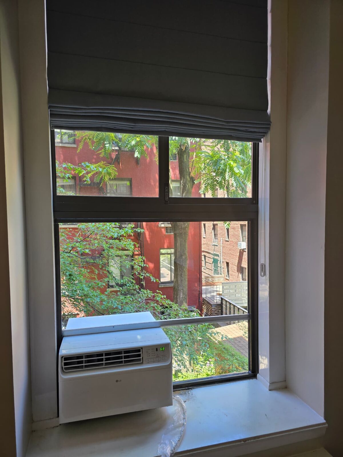 Clear plexiglass AC installation 1