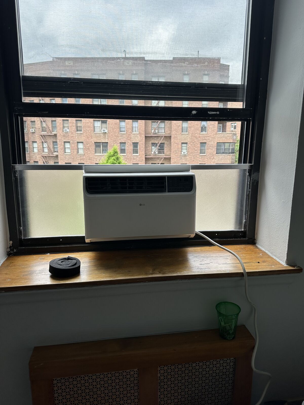 Frosted plexiglass AC installation 4